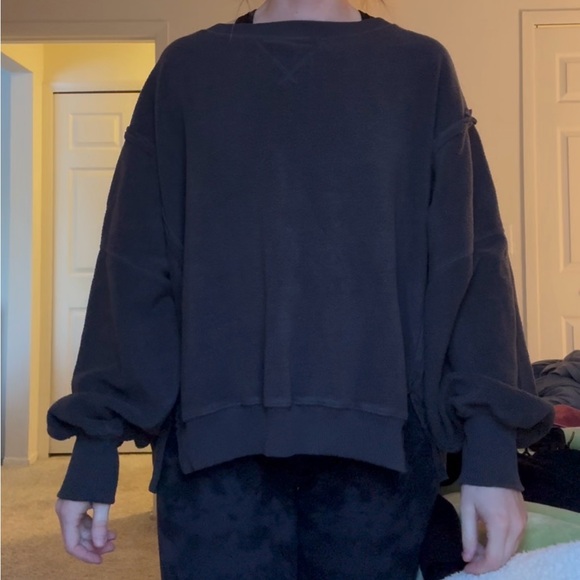 Aerie cropped grey crewneck - Picture 4 of 6